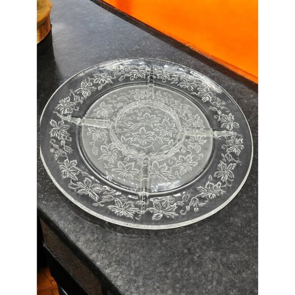 Vintage Princess House Fantasia Divided Serving Platter floral 13" - Picture 2 of 8